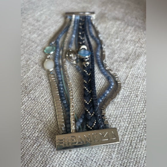 Hipanema Blue Stone Beaded Stack Magnetic Clasp Bracelet - Picture 8 of 8